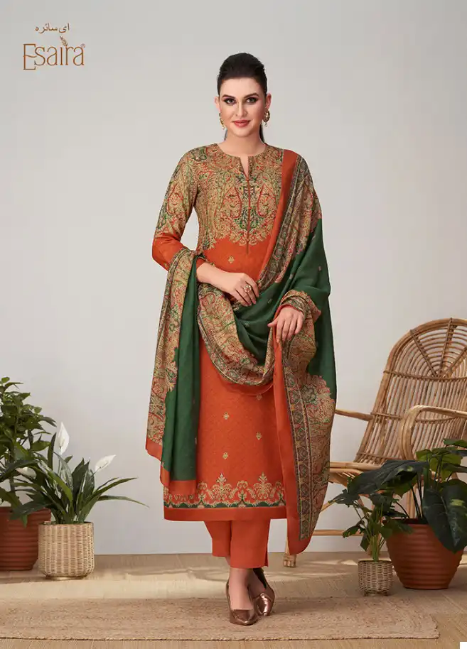 Esta Cherry Pashmina Wholesale Winter Wear Suits Catalog — Wholesale Salwar Suits, MPA wholesale from Surat - Gallery Image 9