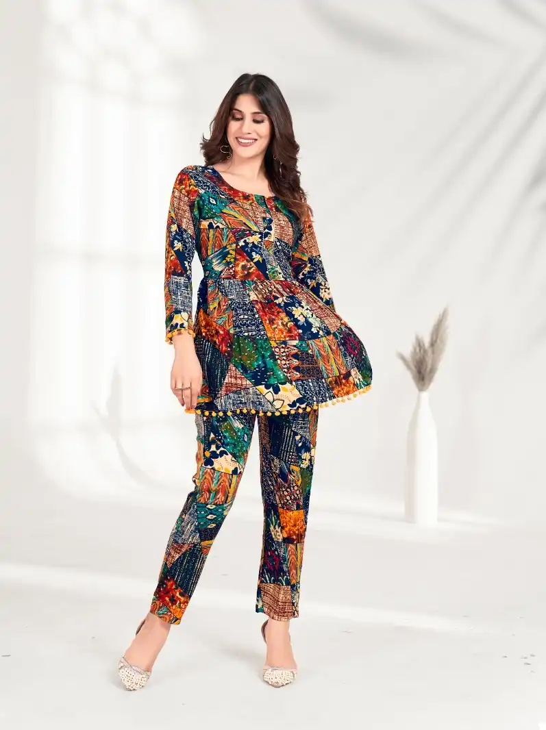 Moksh Co-Ord Set Milky Vol 1 Premium Rayon Wholesale Co-Ord Set Catalog — Wholesale Kurtis, MPA wholesale from Surat - Gallery Image 2