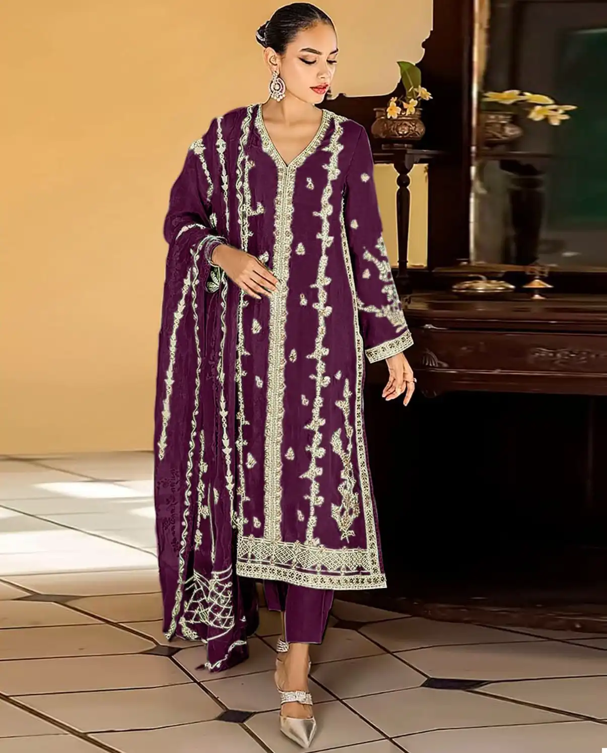 Deepsy Suits D-2025 Organza Wholesale Pakistani Suit Catalog — Wholesale Salwar Suits, MPA wholesale from Surat — view 1