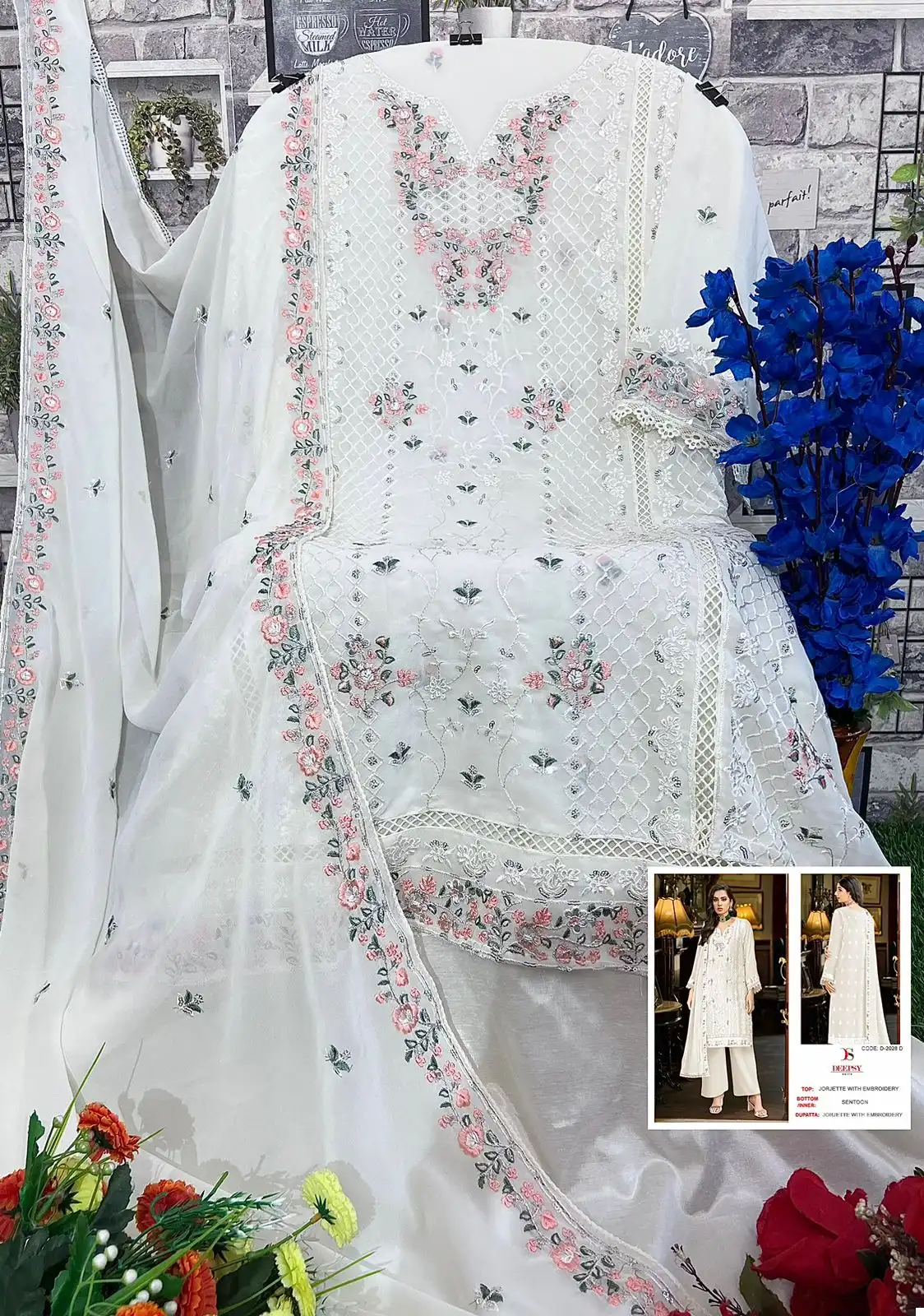 Deepsy Suits D-2028 Georgette Wholesale Pakistani Suit Catalog — Wholesale Salwar Suits, MPA wholesale from Surat - Gallery Image 3