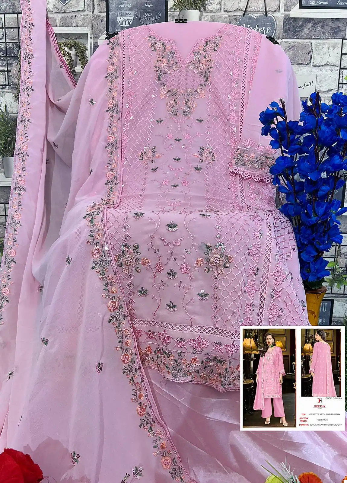 Deepsy Suits D-2028 Georgette Wholesale Pakistani Suit Catalog — Wholesale Salwar Suits, MPA wholesale from Surat - Gallery Image 5