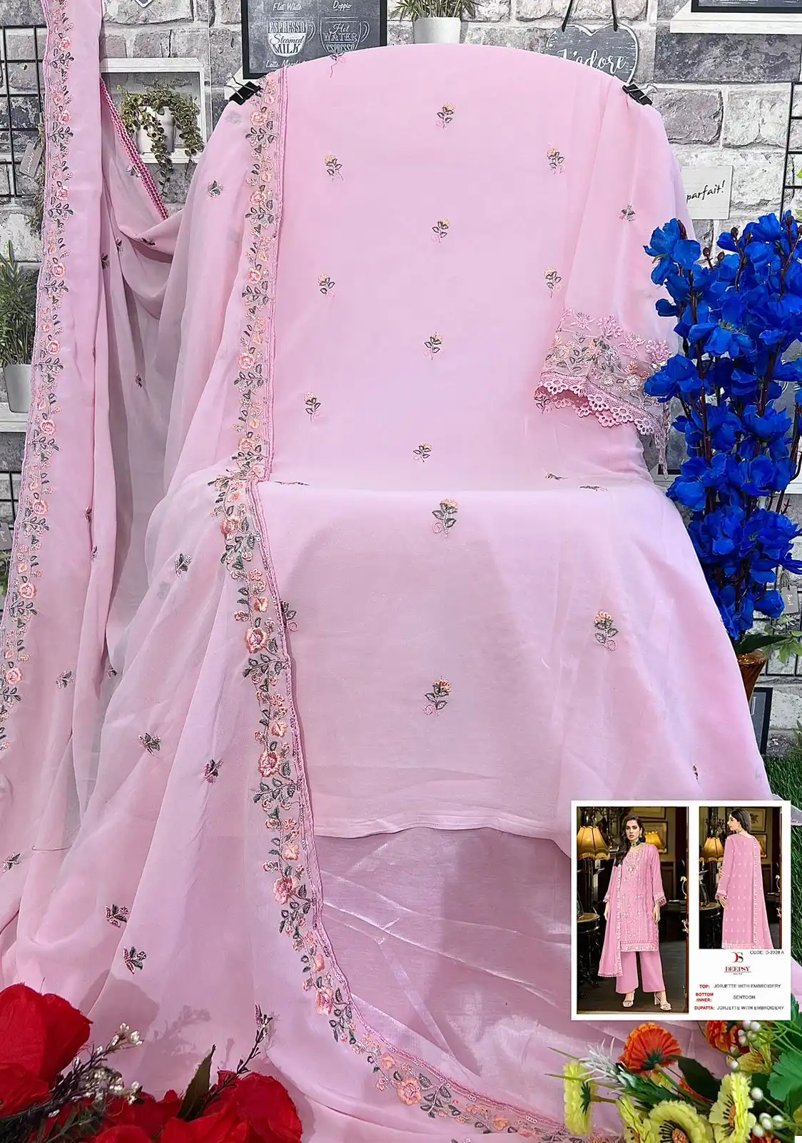 Deepsy Suits D-2028 Georgette Wholesale Pakistani Suit Catalog — Wholesale Salwar Suits, MPA wholesale from Surat - Gallery Image 6