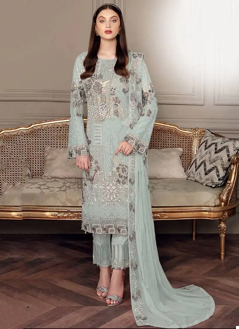 Dinsaa D S-161 Georgette Wholesale Pakistani Suit Catalog — Wholesale Salwar Suits, MPA wholesale from Surat — view 1