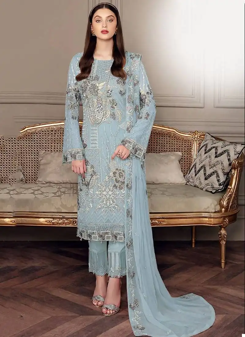 Dinsaa D S-161 Georgette Wholesale Pakistani Suit Catalog — Wholesale Salwar Suits, MPA wholesale from Surat - Gallery Image 2