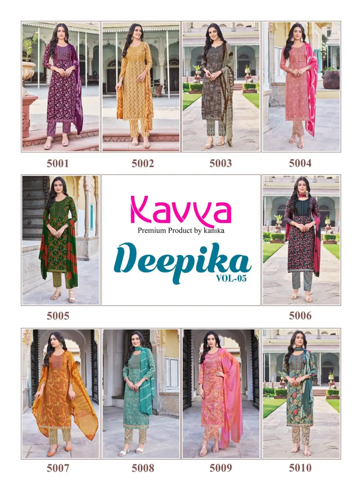 Kavya Deepika Vol 5 Rayon Wholesale Readymade Salwar Suit Catalog — Wholesale Salwar Suits, MPA wholesale from Surat — view 11