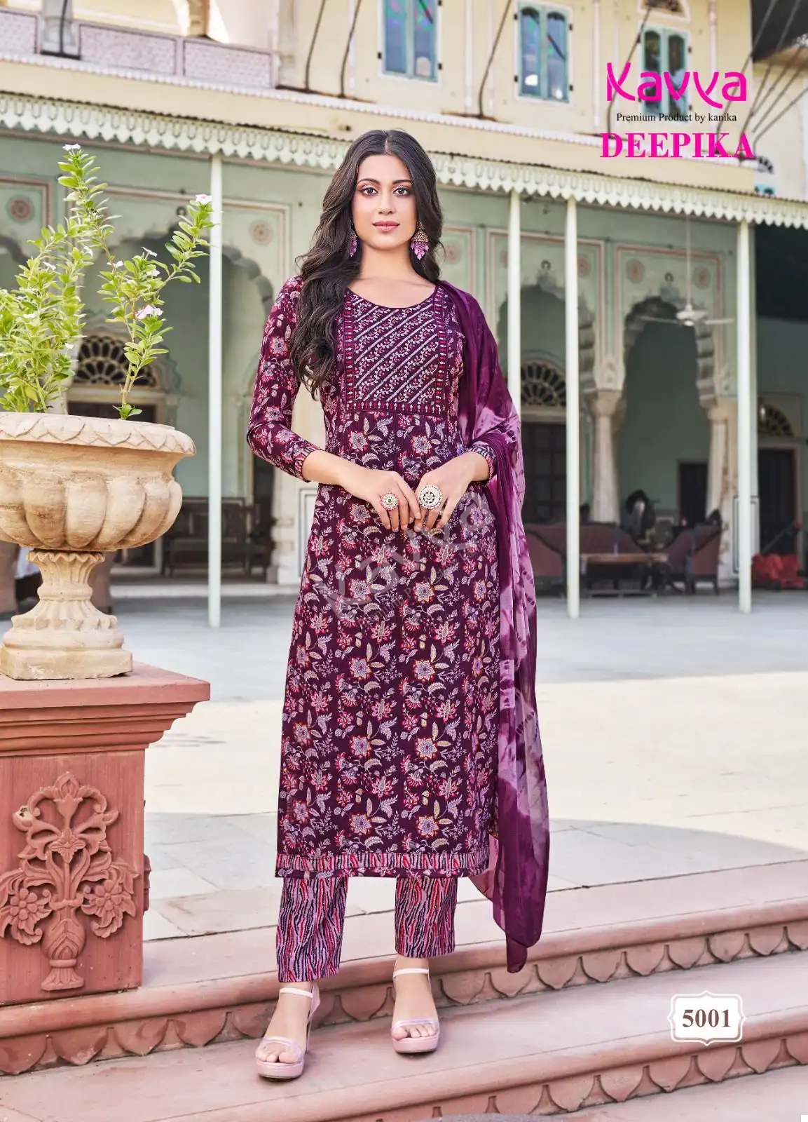 Kavya Deepika Vol 5 Rayon Wholesale Readymade Salwar Suit Catalog — Wholesale Salwar Suits, MPA wholesale from Surat - Gallery Image 2