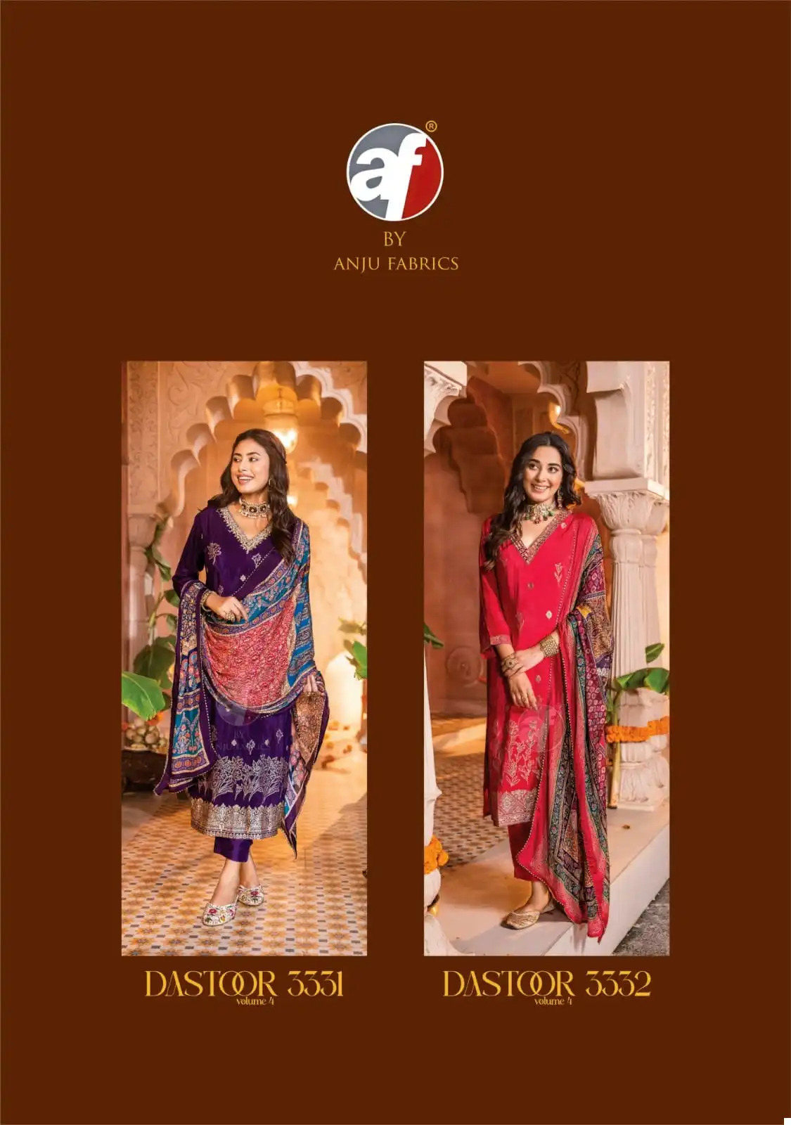 Anju Fabrics Dastoor Vol 4 Pure Natural Crepe With Jacquard Wholesale Readymade Suits Catalog — Wholesale Salwar Suits, MPA wholesale from Surat - Gallery Image 5
