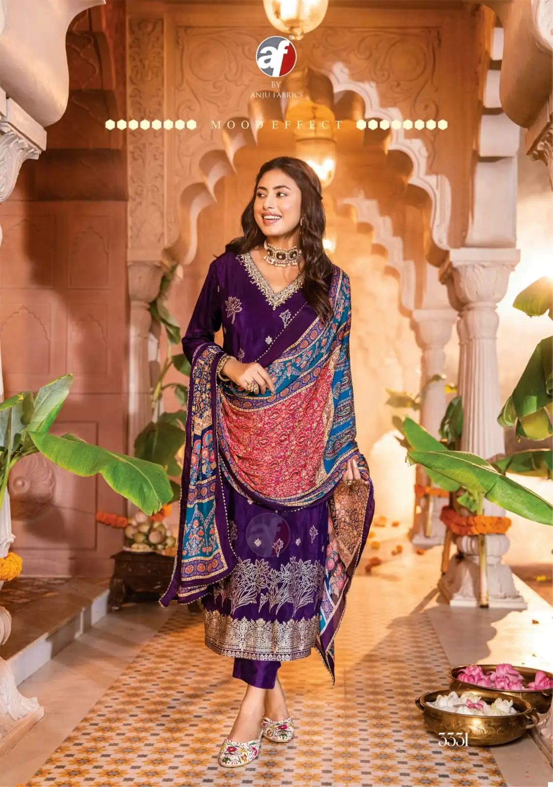 Anju Fabrics Dastoor Vol 4 Pure Natural Crepe With Jacquard Wholesale Readymade Suits Catalog — Wholesale Salwar Suits, MPA wholesale from Surat - Gallery Image 3