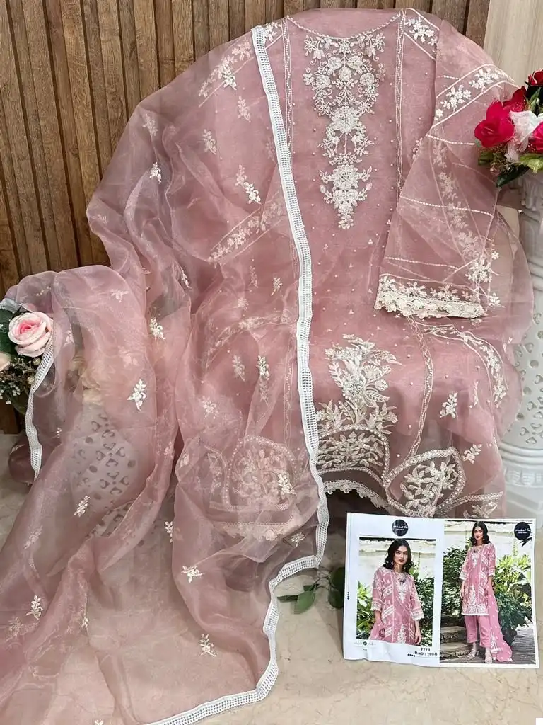 Mehboob Tex 1199 Organza Wholesale Pakistani Suit Catalog — Wholesale Salwar Suits, MPA wholesale from Surat - Gallery Image 12
