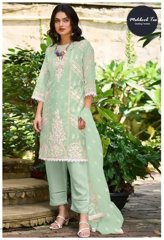 Mehboob Tex 1199 Organza Wholesale Pakistani Suit Catalog — Wholesale Salwar Suits, MPA wholesale from Surat - Gallery Image 3