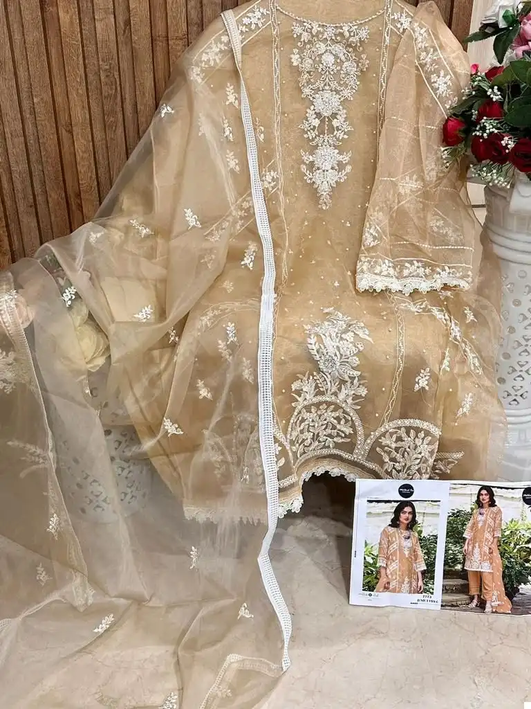 Mehboob Tex 1199 Organza Wholesale Pakistani Suit Catalog — Wholesale Salwar Suits, MPA wholesale from Surat - Gallery Image 5