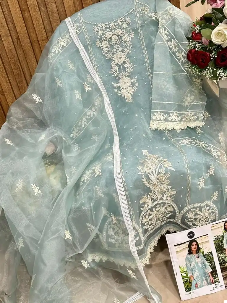 Mehboob Tex 1199 Organza Wholesale Pakistani Suit Catalog — Wholesale Salwar Suits, MPA wholesale from Surat - Gallery Image 6