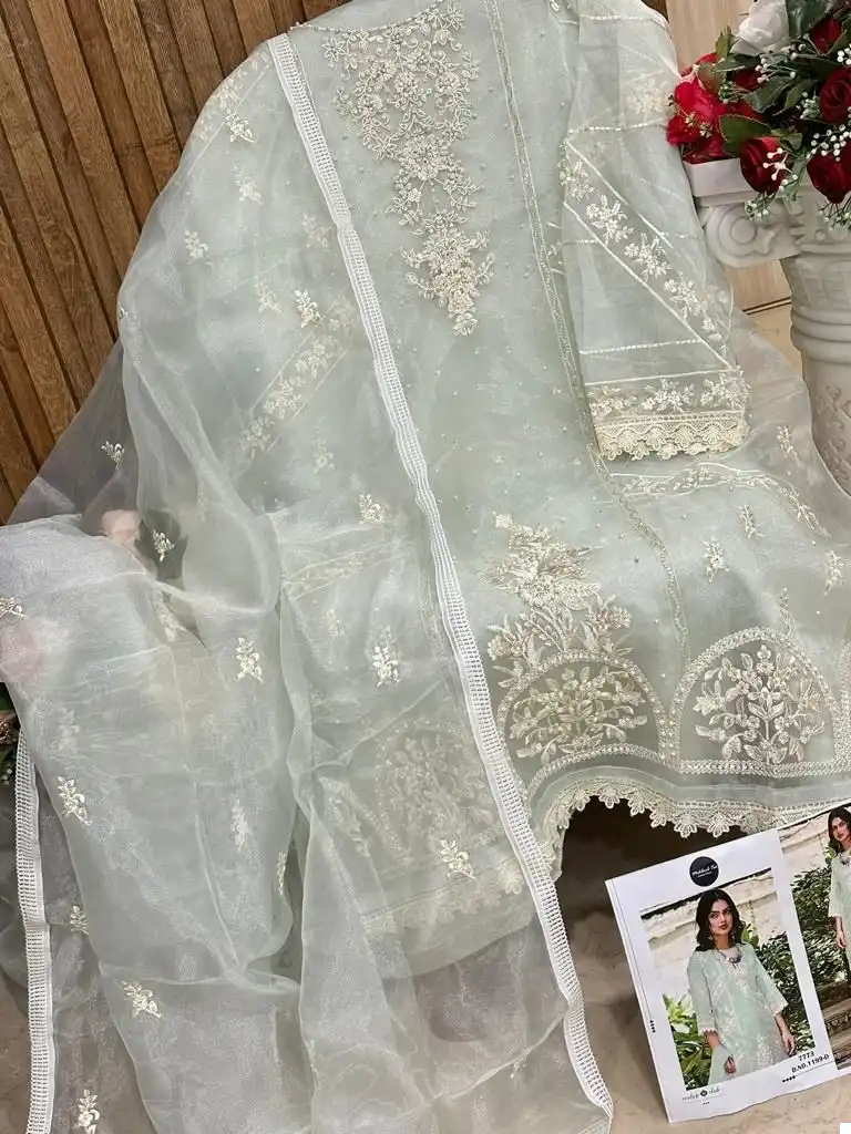 Mehboob Tex 1199 Organza Wholesale Pakistani Suit Catalog — Wholesale Salwar Suits, MPA wholesale from Surat - Gallery Image 8