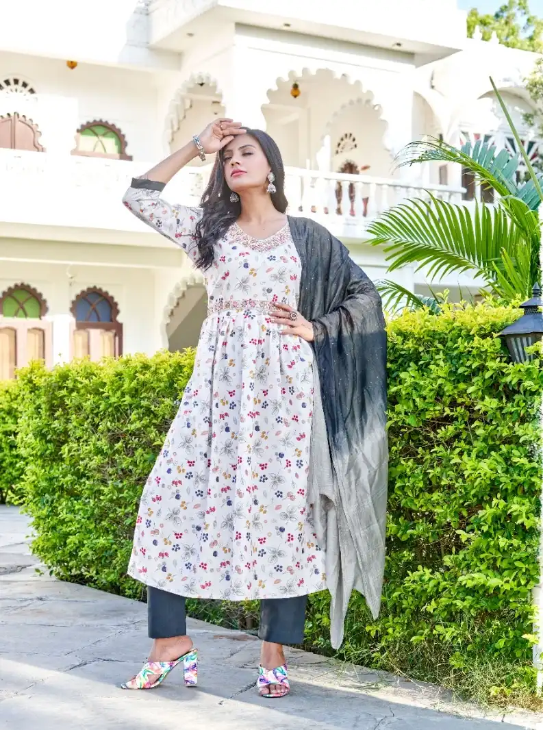 Rung Digi Girl Heavy Digital Print Linen Rayon Wholesale Readymade Salwar Suit Catalog — Wholesale Salwar Suits, MPA wholesale from Surat - Gallery Image 4