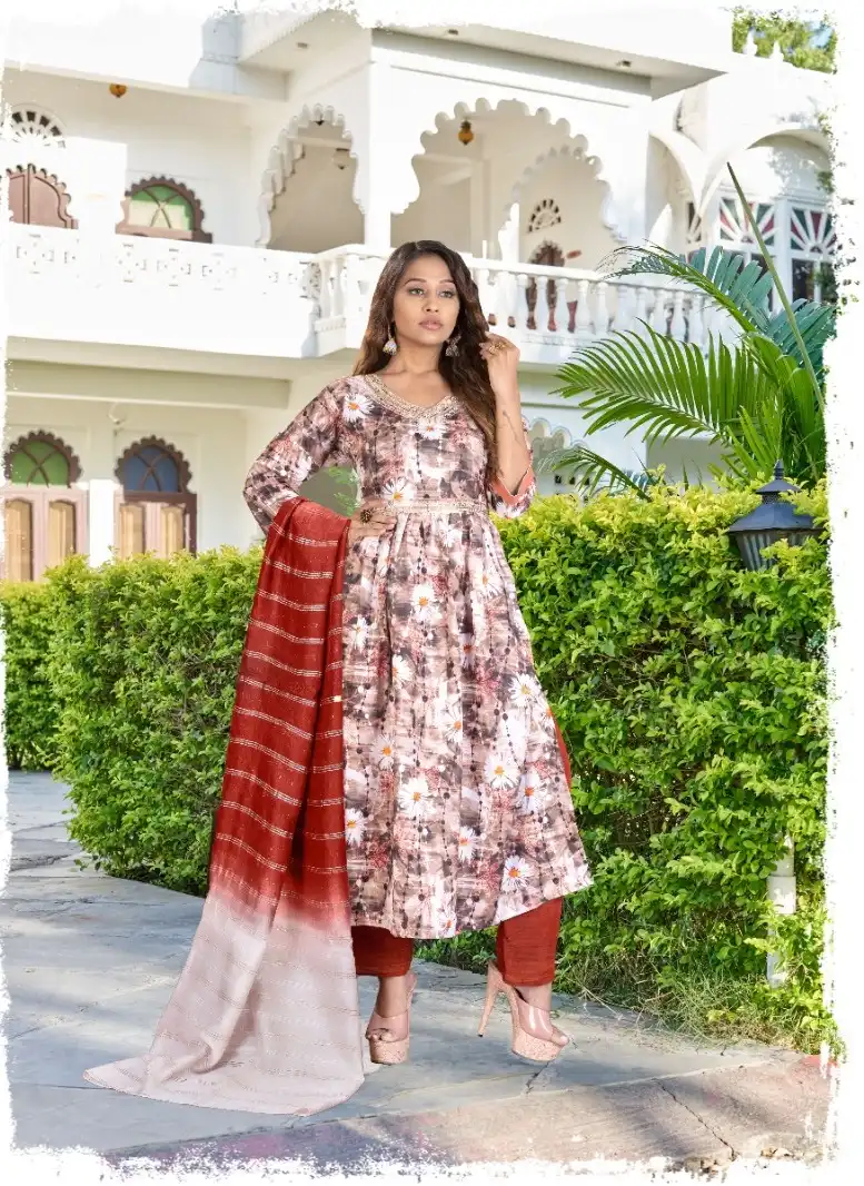 Rung Digi Girl Heavy Digital Print Linen Rayon Wholesale Readymade Salwar Suit Catalog — Wholesale Salwar Suits, MPA wholesale from Surat - Gallery Image 5