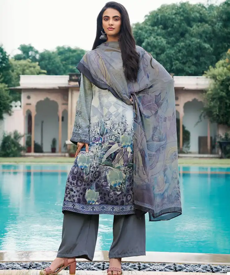 Vishwam Espresso Crepe Wholesale Salwar Suit Catalog — Wholesale Salwar Suits, MPA wholesale from Surat — view 1
