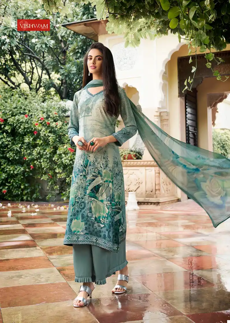 Vishwam Espresso Crepe Wholesale Salwar Suit Catalog — Wholesale Salwar Suits, MPA wholesale from Surat — Photo 10
