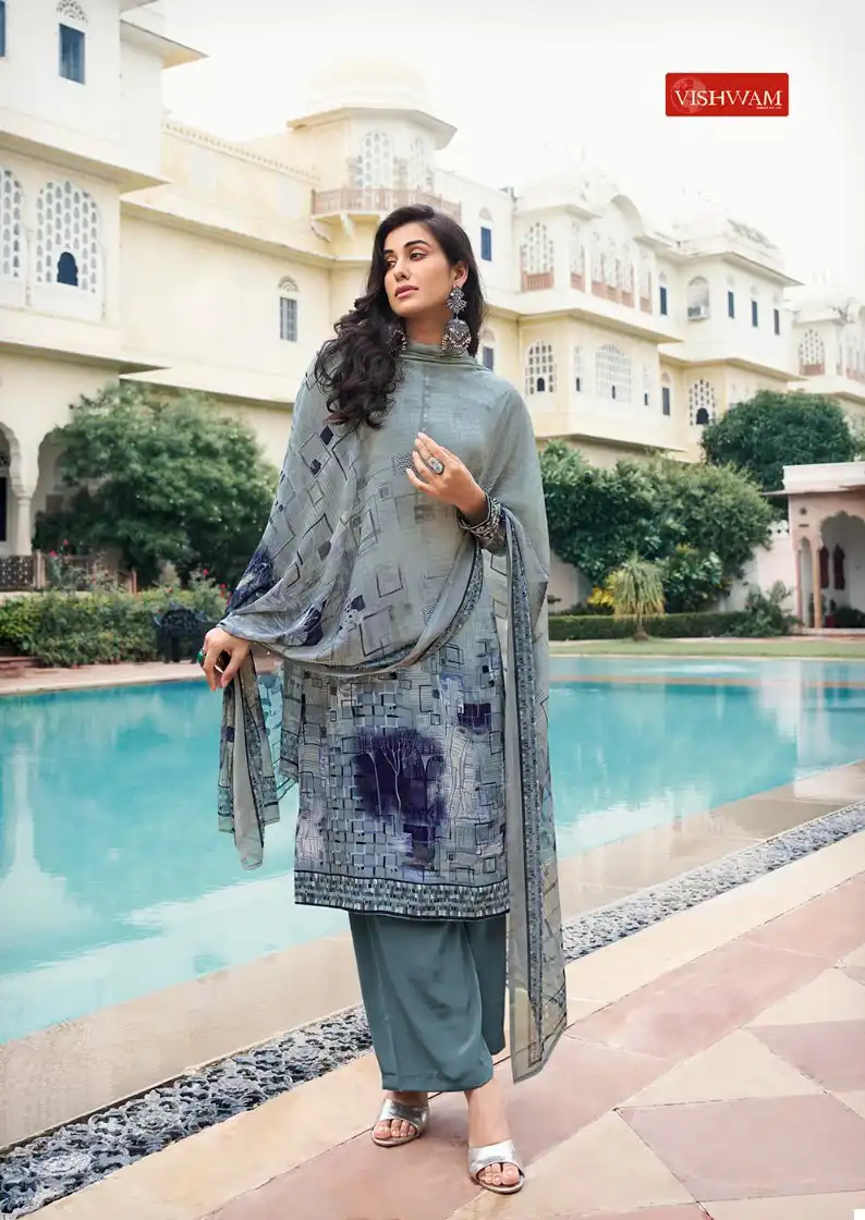 Vishwam Espresso Crepe Wholesale Salwar Suit Catalog — Wholesale Salwar Suits, MPA wholesale from Surat — Photo 11