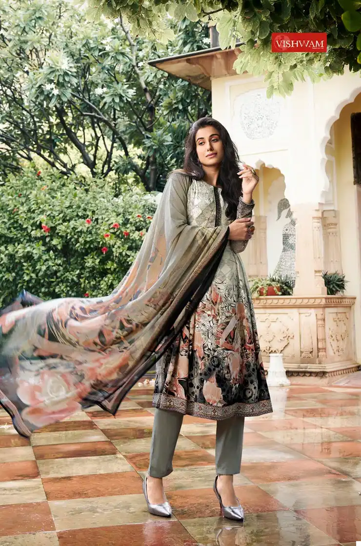Vishwam Espresso Crepe Wholesale Salwar Suit Catalog — Wholesale Salwar Suits, MPA wholesale from Surat — Photo 14