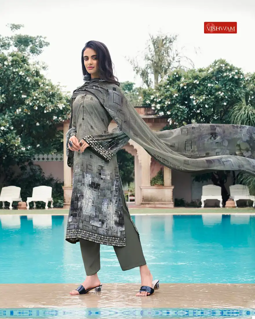 Vishwam Espresso Crepe Wholesale Salwar Suit Catalog — Wholesale Salwar Suits, MPA wholesale from Surat — Photo 16