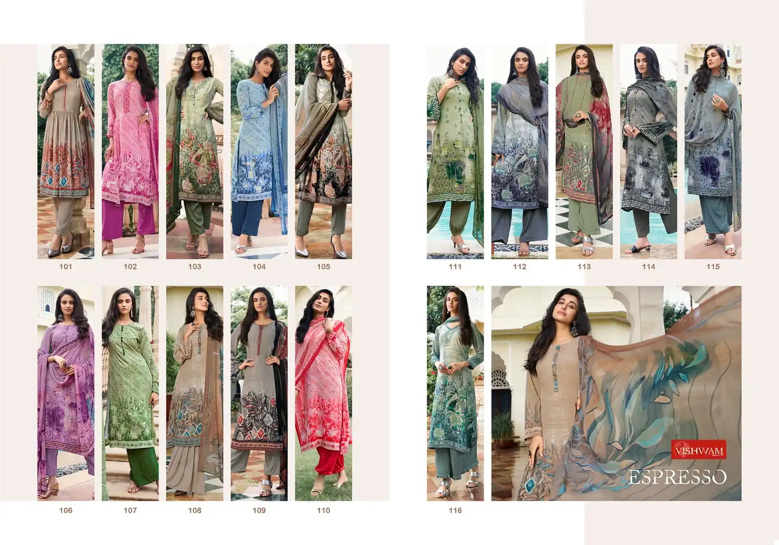 Vishwam Espresso Crepe Wholesale Salwar Suit Catalog — Wholesale Salwar Suits, MPA wholesale from Surat — Photo 17