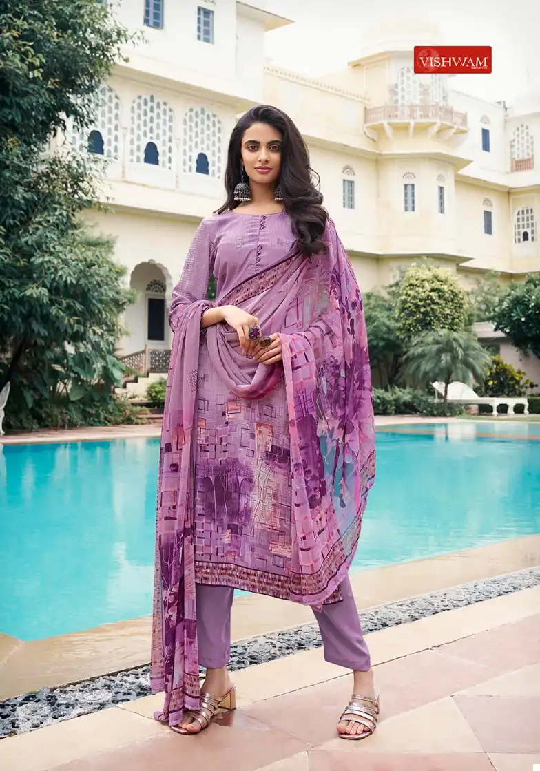 Vishwam Espresso Crepe Wholesale Salwar Suit Catalog — Wholesale Salwar Suits, MPA wholesale from Surat — Photo 2