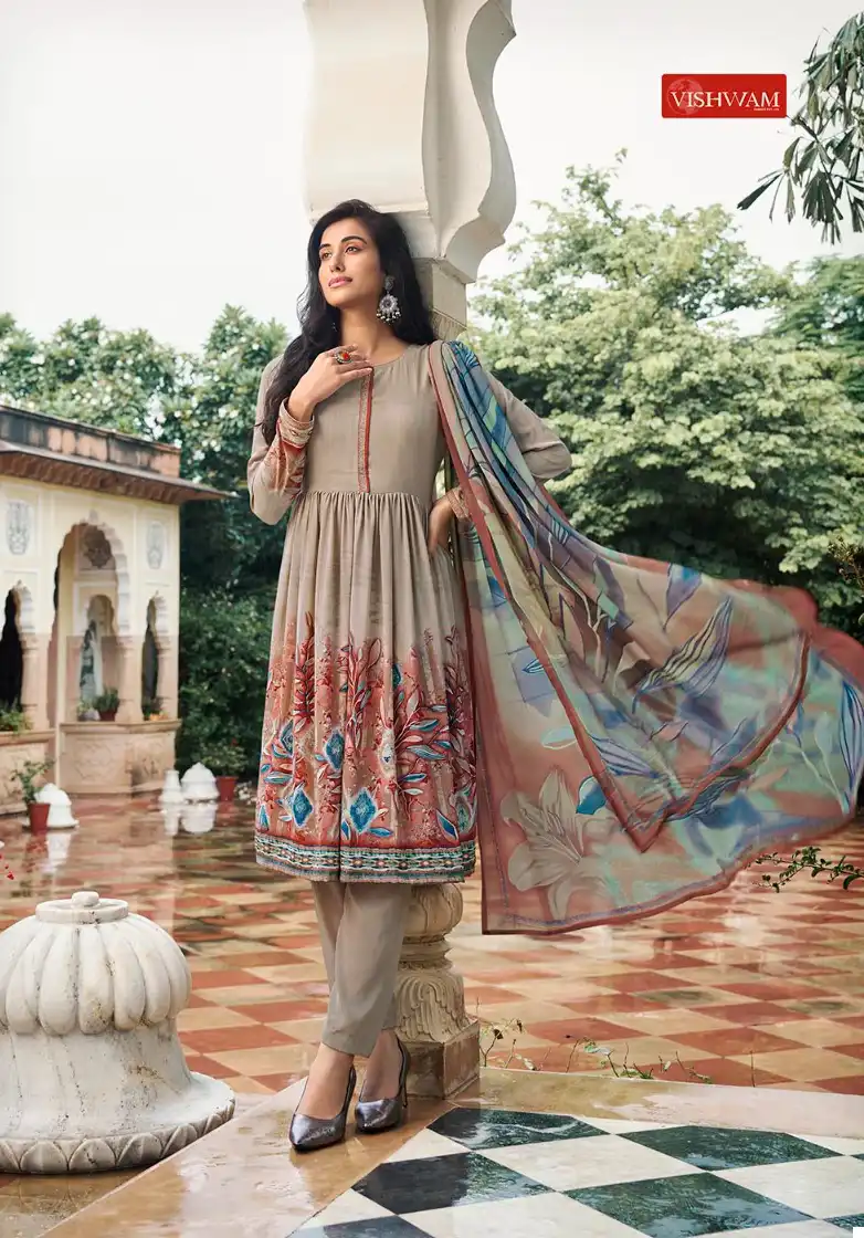 Vishwam Espresso Crepe Wholesale Salwar Suit Catalog — Wholesale Salwar Suits, MPA wholesale from Surat — Photo 3
