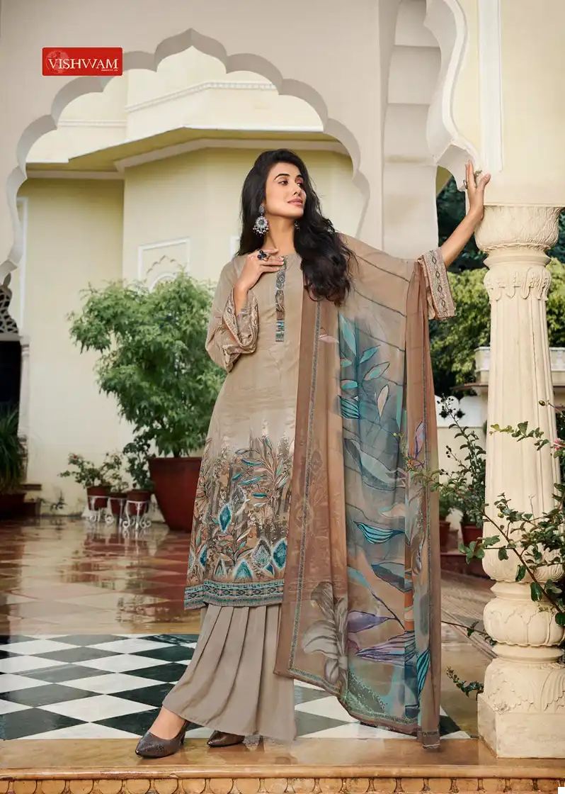 Vishwam Espresso Crepe Wholesale Salwar Suit Catalog — Wholesale Salwar Suits, MPA wholesale from Surat — Photo 5