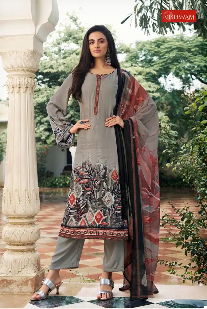 Vishwam Espresso Crepe Wholesale Salwar Suit Catalog — Wholesale Salwar Suits, MPA wholesale from Surat — Photo 6