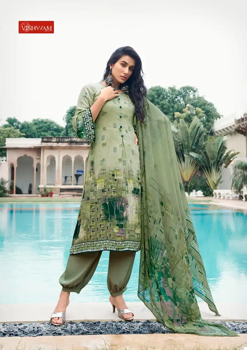 Vishwam Espresso Crepe Wholesale Salwar Suit Catalog — Wholesale Salwar Suits, MPA wholesale from Surat — Photo 7