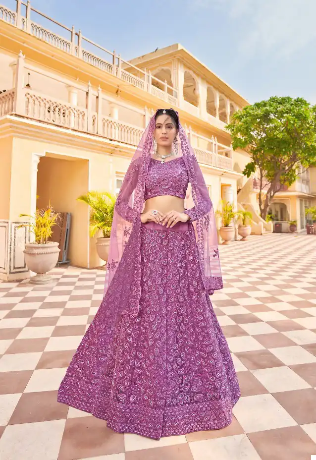 Senhora Fashion Woman Net Wholesale Lehenga — Wholesale Lehenga, MPA wholesale from Surat — view 3