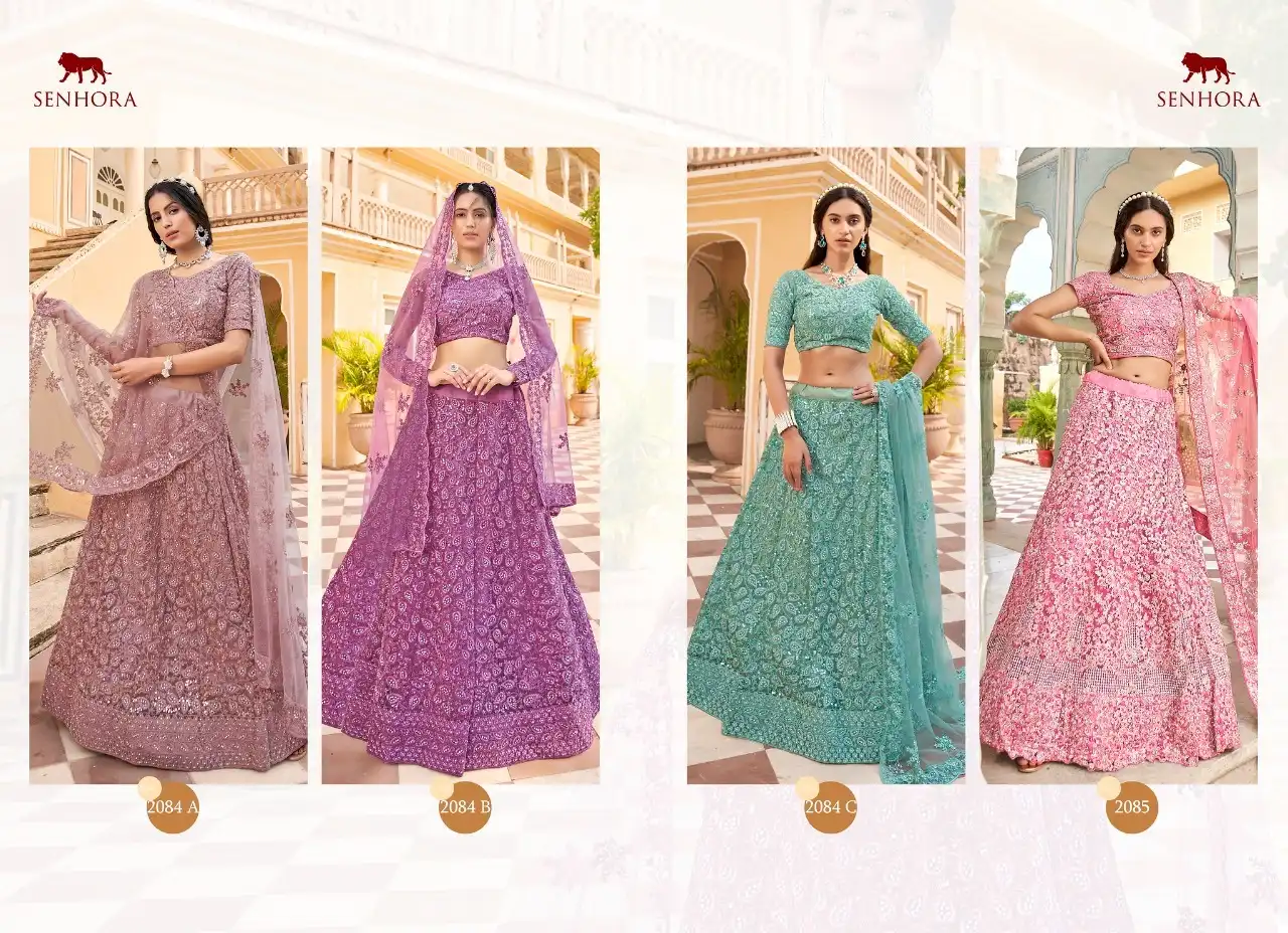 Senhora Fashion Woman Net Wholesale Lehenga — Wholesale Lehenga, MPA wholesale from Surat — view 5
