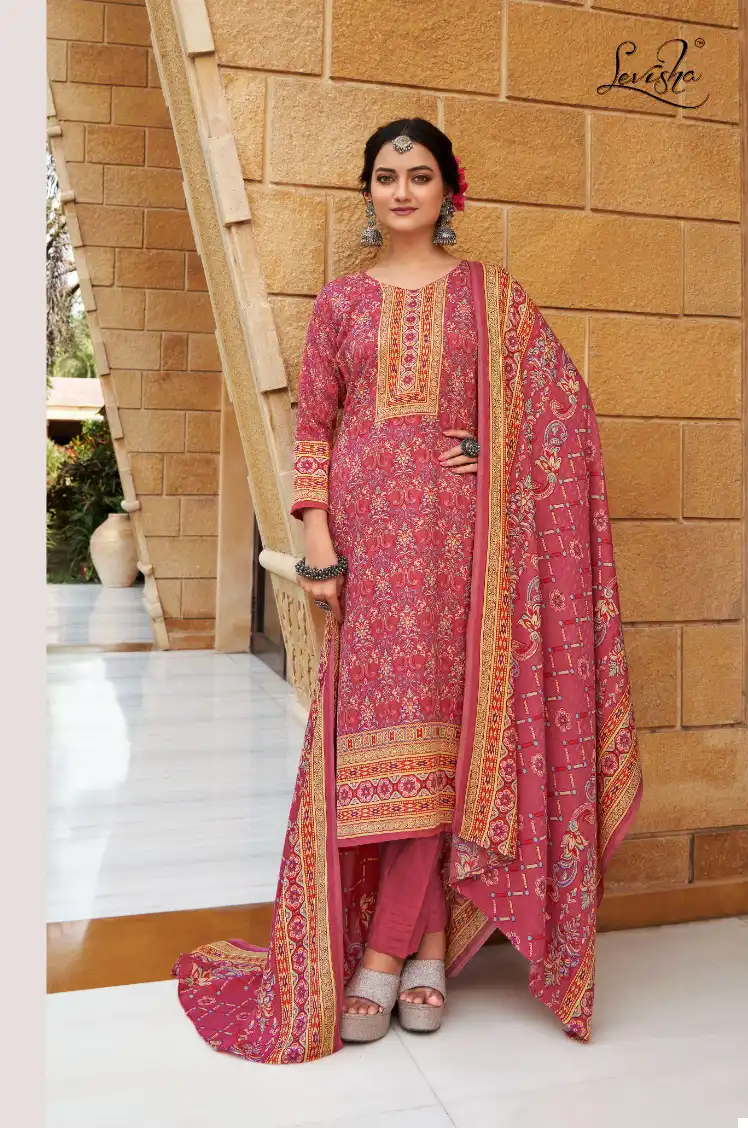 Levisha Femina Vol 8 Pure Pashmina Wholesale Pakistani Winter Wear Salwar Suit Catalog — Wholesale Salwar Suits, Levisha wholesale from Surat - Gallery Image 2