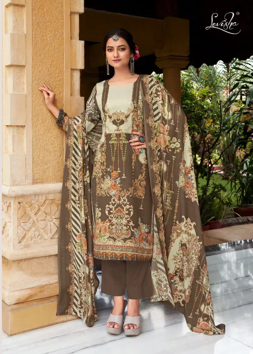Levisha Femina Vol 8 Pure Pashmina Wholesale Pakistani Winter Wear Salwar Suit Catalog — Wholesale Salwar Suits, Levisha wholesale from Surat - Gallery Image 5