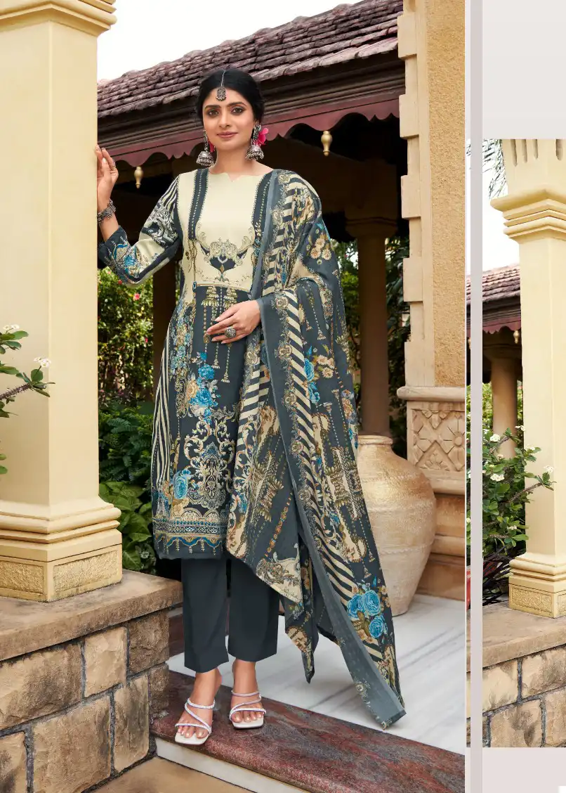 Levisha Femina Vol 8 Pure Pashmina Wholesale Pakistani Winter Wear Salwar Suit Catalog — Wholesale Salwar Suits, Levisha wholesale from Surat - Gallery Image 6