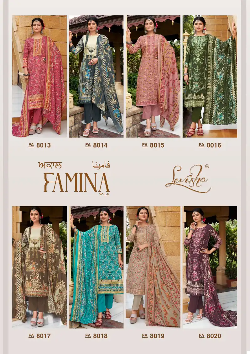 Levisha Femina Vol 8 Pure Pashmina Wholesale Pakistani Winter Wear Salwar Suit Catalog — Wholesale Salwar Suits, Levisha wholesale from Surat — view 8