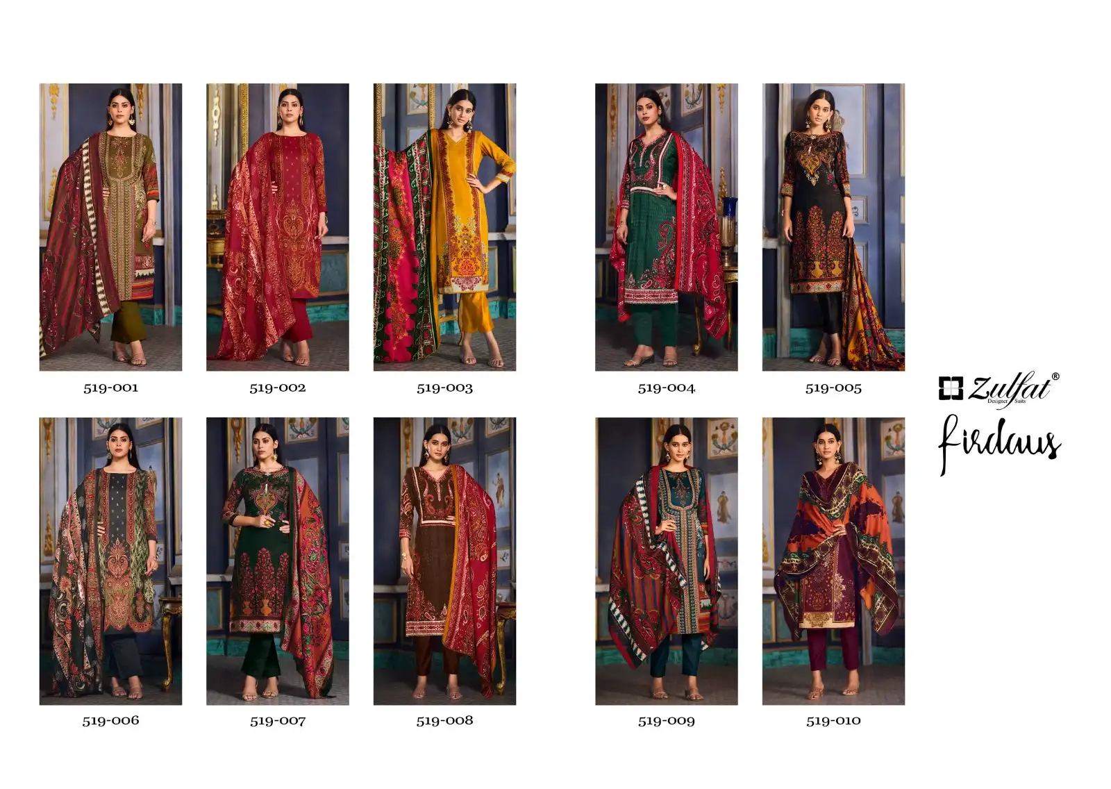 Zulfat Designer Firdaus Pashmina Wholesale Winter Wear Salwar Suit Catalog — Wholesale Salwar Suits, MPA wholesale from Surat — view 11