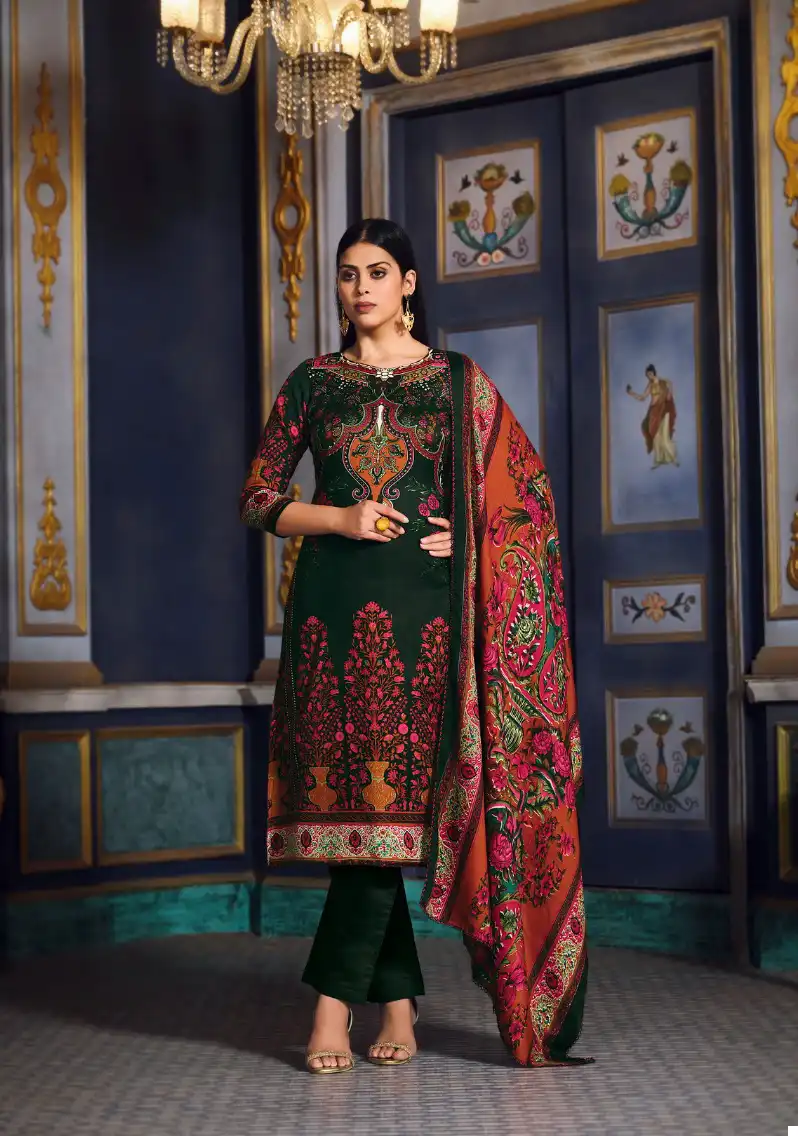 Zulfat Designer Firdaus Pashmina Wholesale Winter Wear Salwar Suit Catalog — Wholesale Salwar Suits, MPA wholesale from Surat — view 7