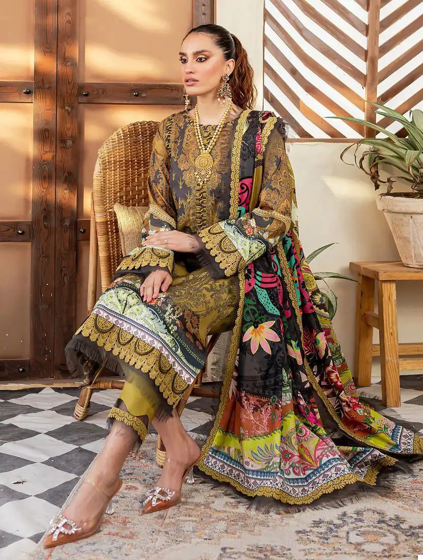 Shree Fabs Firdous Winter Collection 23 Heavy Pashmina Print Wholesale Winter Wear Pakistani Salwar Suit Catalog - Image 4