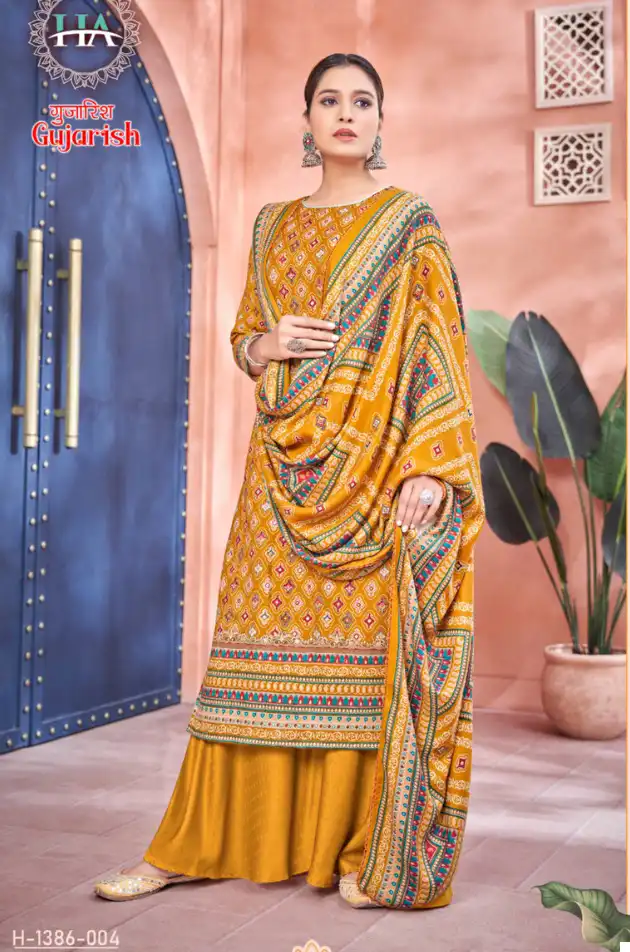 Harshit Fashion Gujarish Pashmina Wholesale Winter Wear Salwar Suit Catalog — Wholesale Salwar Suits, MPA wholesale from Surat - Gallery Image 2