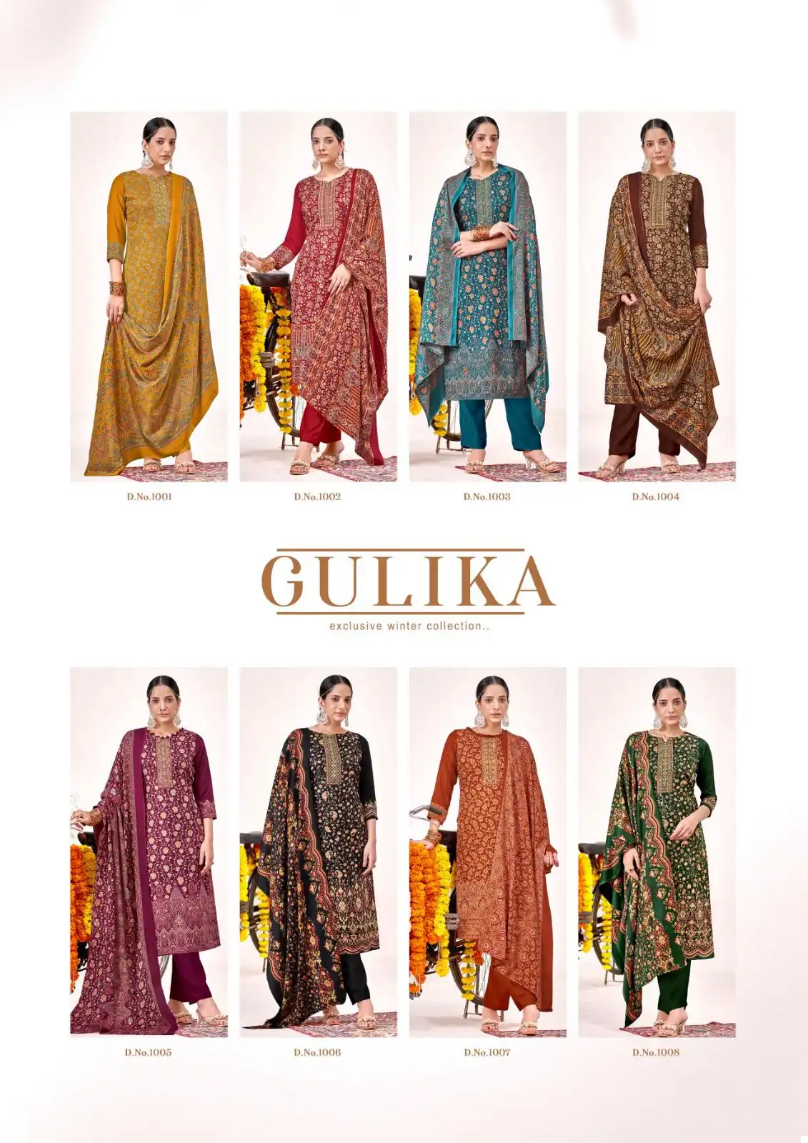 Roli Moli Gulika Heavy Pashmina Wholesale Woolen Suits Catalog — Wholesale Salwar Suits, MPA wholesale from Surat — view 9