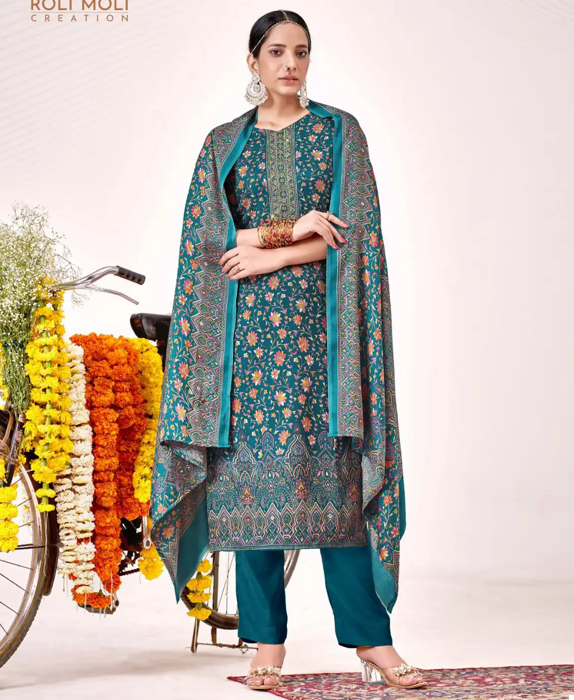 Roli Moli Gulika Heavy Pashmina Wholesale Woolen Suits Catalog — Wholesale Salwar Suits, MPA wholesale from Surat — view 1