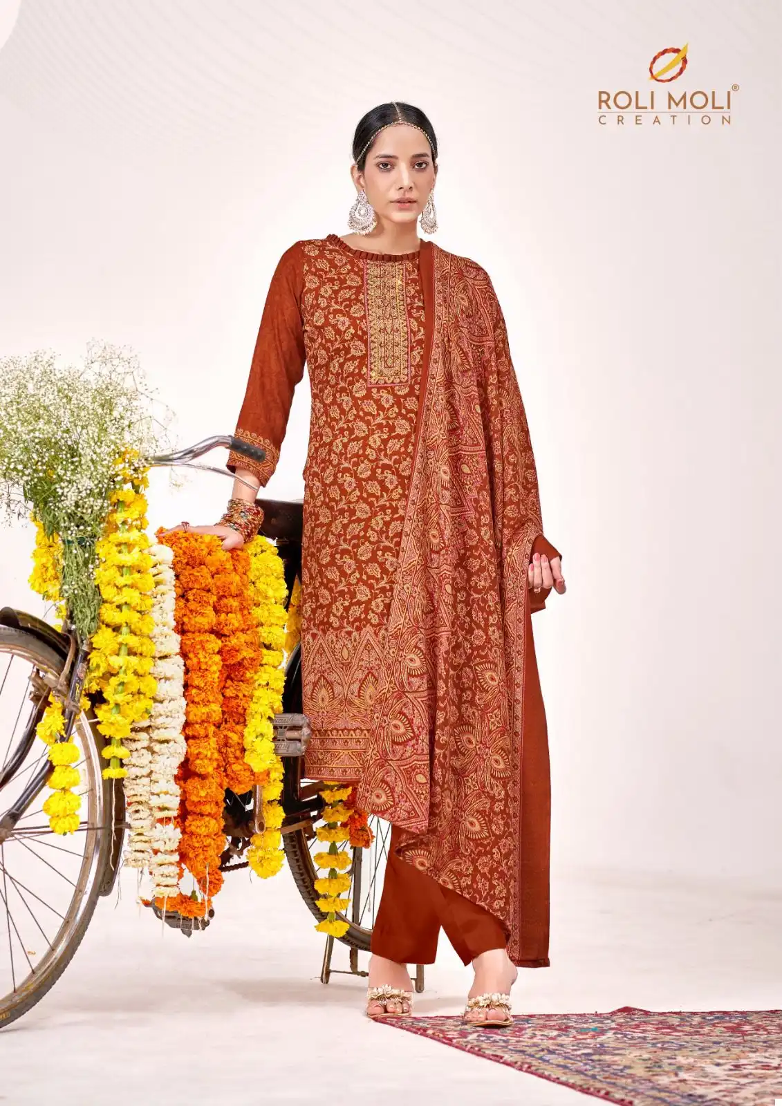 Roli Moli Gulika Heavy Pashmina Wholesale Woolen Suits Catalog — Wholesale Salwar Suits, MPA wholesale from Surat - Gallery Image 5