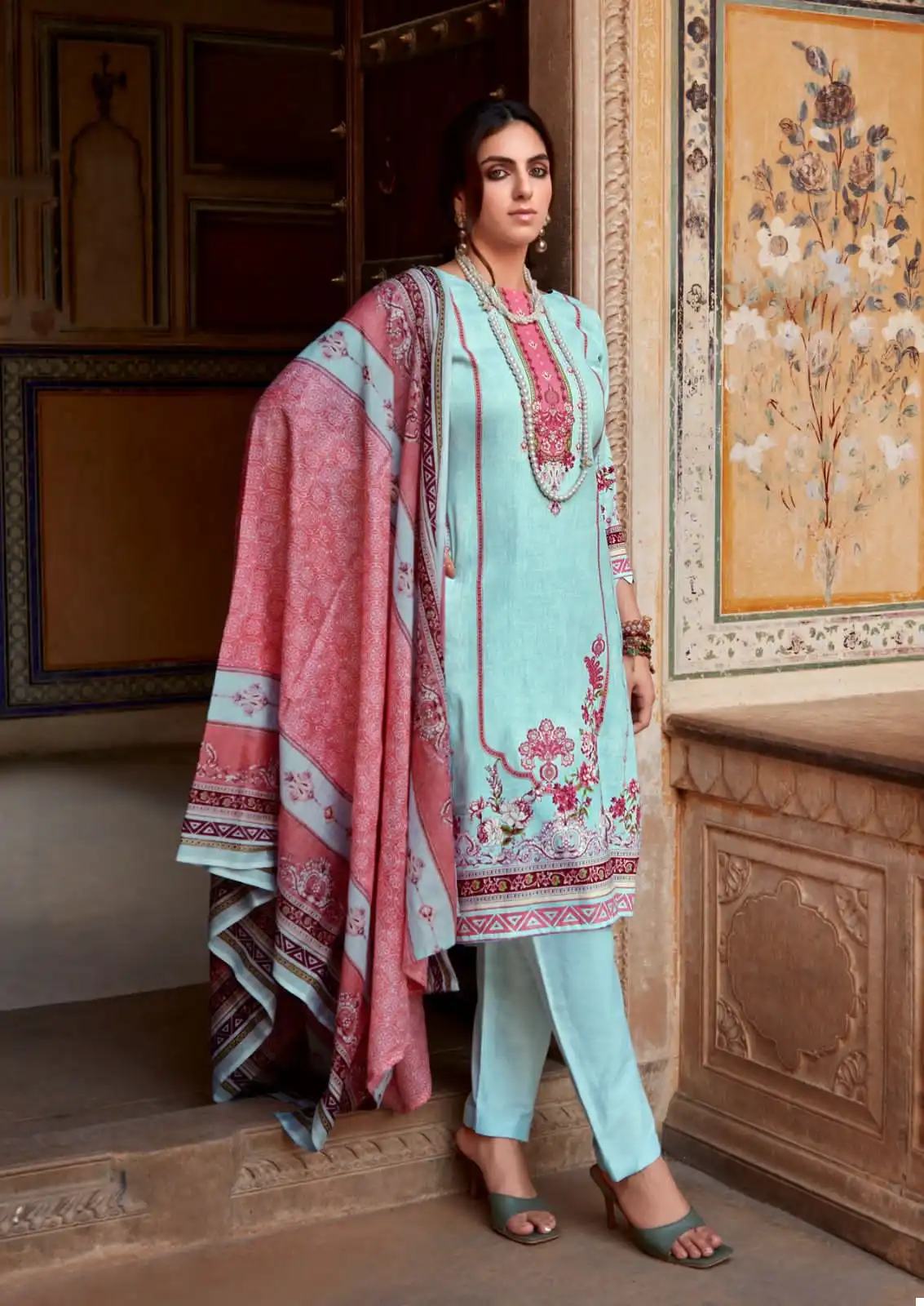Ishaal Gulmohar Vol 28 Lawn Cotton Wholesale Salwar Suit Catalog — Wholesale Salwar Suits, MPA wholesale from Surat - Gallery Image 10