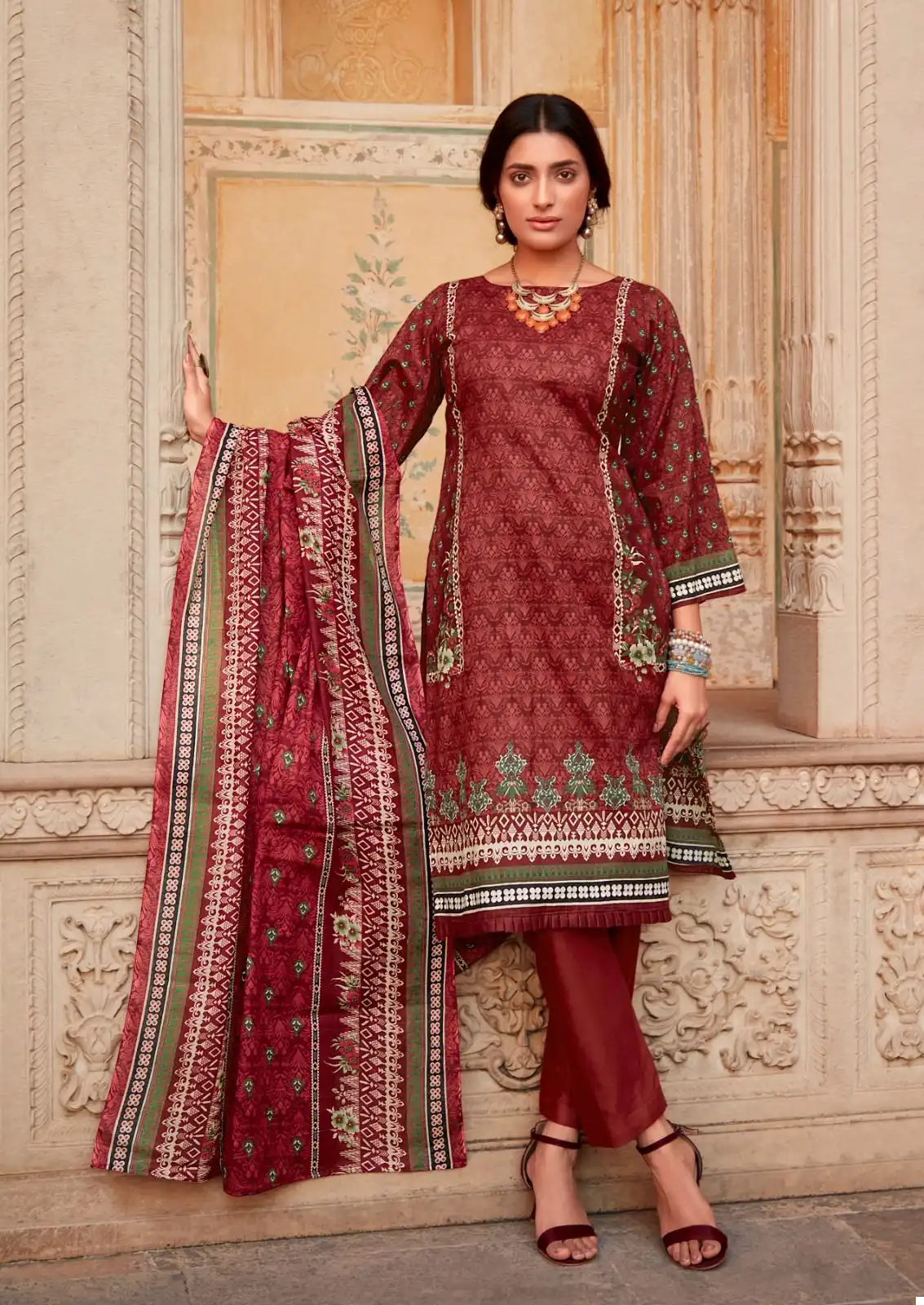Ishaal Gulmohar Vol 28 Lawn Cotton Wholesale Salwar Suit Catalog — Wholesale Salwar Suits, MPA wholesale from Surat - Gallery Image 3