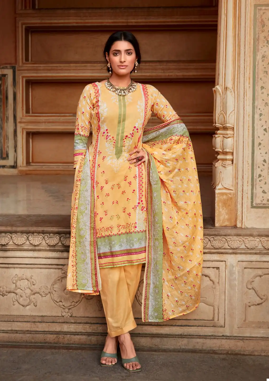 Ishaal Gulmohar Vol 28 Lawn Cotton Wholesale Salwar Suit Catalog — Wholesale Salwar Suits, MPA wholesale from Surat - Gallery Image 4