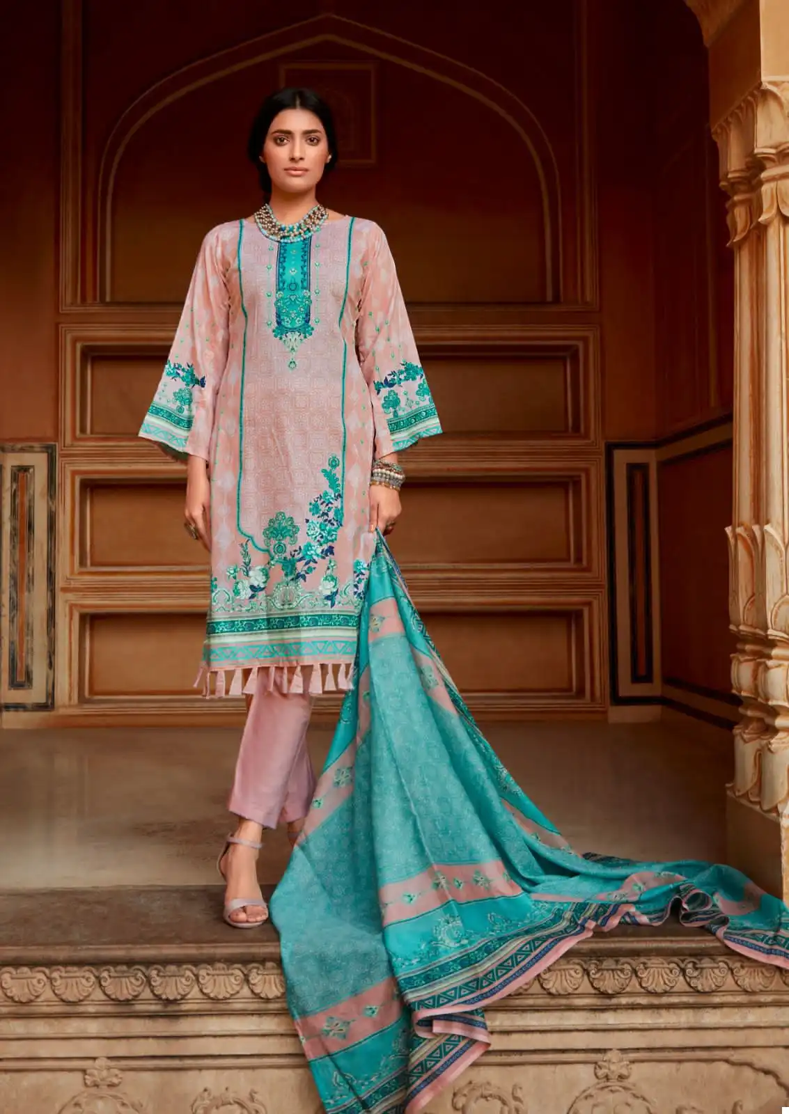 Ishaal Gulmohar Vol 28 Lawn Cotton Wholesale Salwar Suit Catalog — Wholesale Salwar Suits, MPA wholesale from Surat - Gallery Image 5