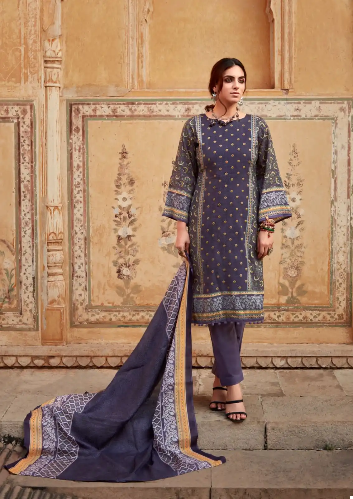 Ishaal Gulmohar Vol 28 Lawn Cotton Wholesale Salwar Suit Catalog — Wholesale Salwar Suits, MPA wholesale from Surat - Gallery Image 7