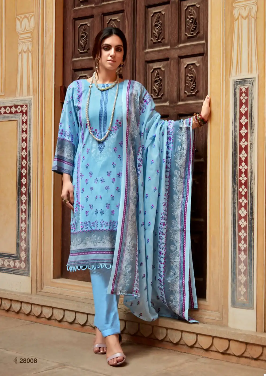 Ishaal Gulmohar Vol 28 Lawn Cotton Wholesale Salwar Suit Catalog — Wholesale Salwar Suits, MPA wholesale from Surat - Gallery Image 8