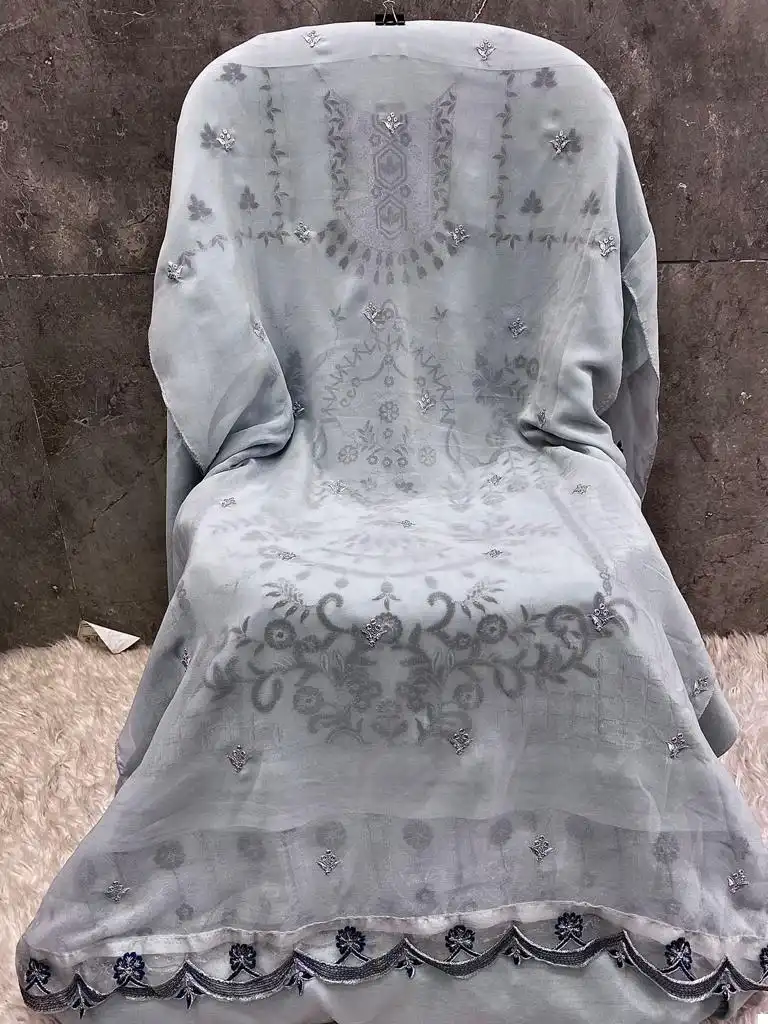 Hoor Tex H-151 Faux Georgette Wholesale Pakistani Suits Catalog — Wholesale Salwar Suits, MPA wholesale from Surat - Gallery Image 6